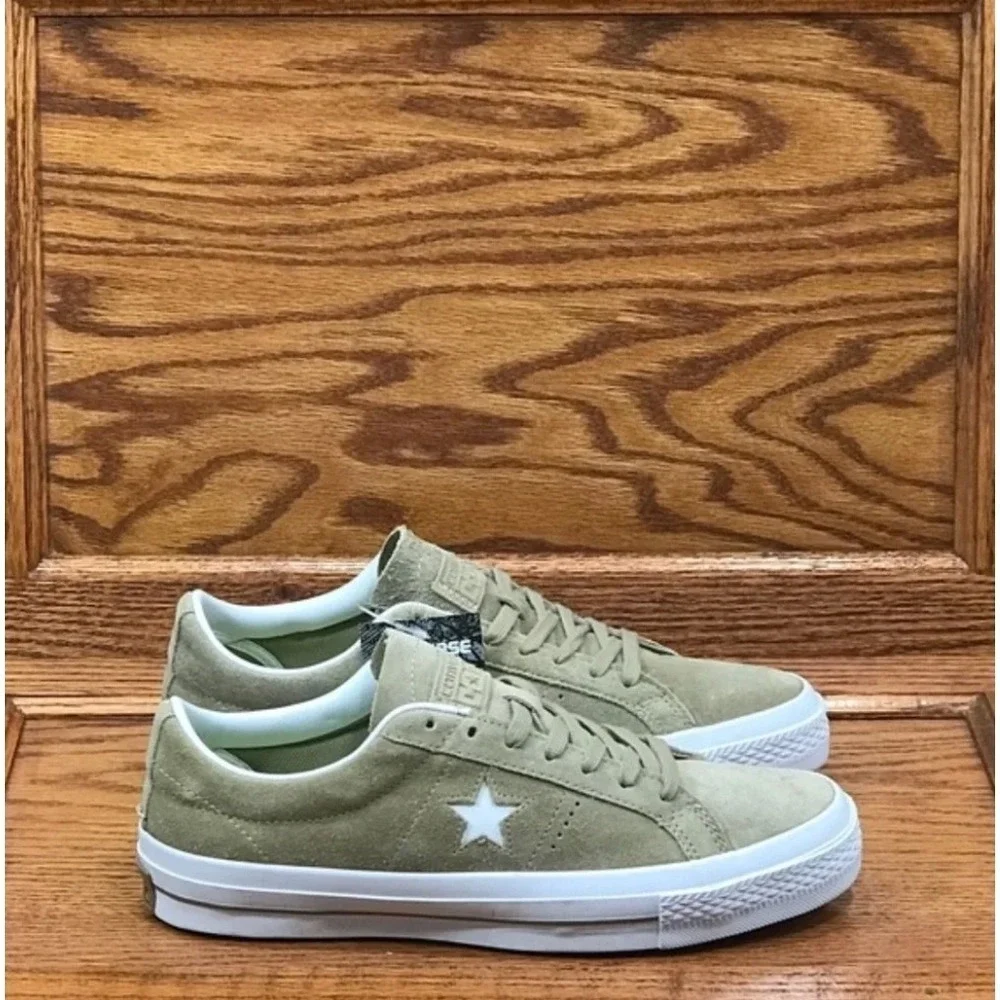 Converse One Star Suede Ox Sandy White Tan Sneakers 153965C Size Men 7.5